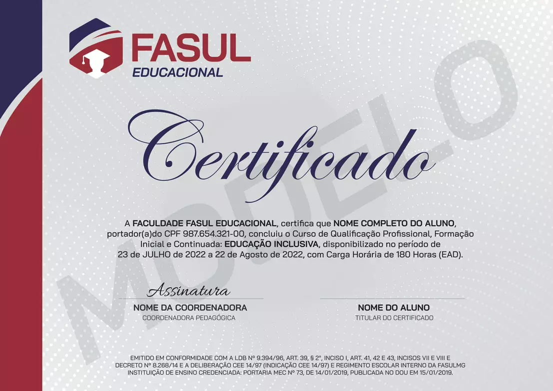Curso Online Gratuito - Certificado FasulMG